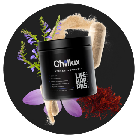Meet Life Happns Chillax - Stress Support Supplement for Natural Calming & Relaxation Mood