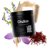 Life Happns Chillax Stress Support Supplement with Skullcap, Saffron, and Capsule